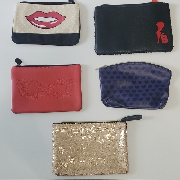 ipsy Handbags - Black and Red Makeup Bags